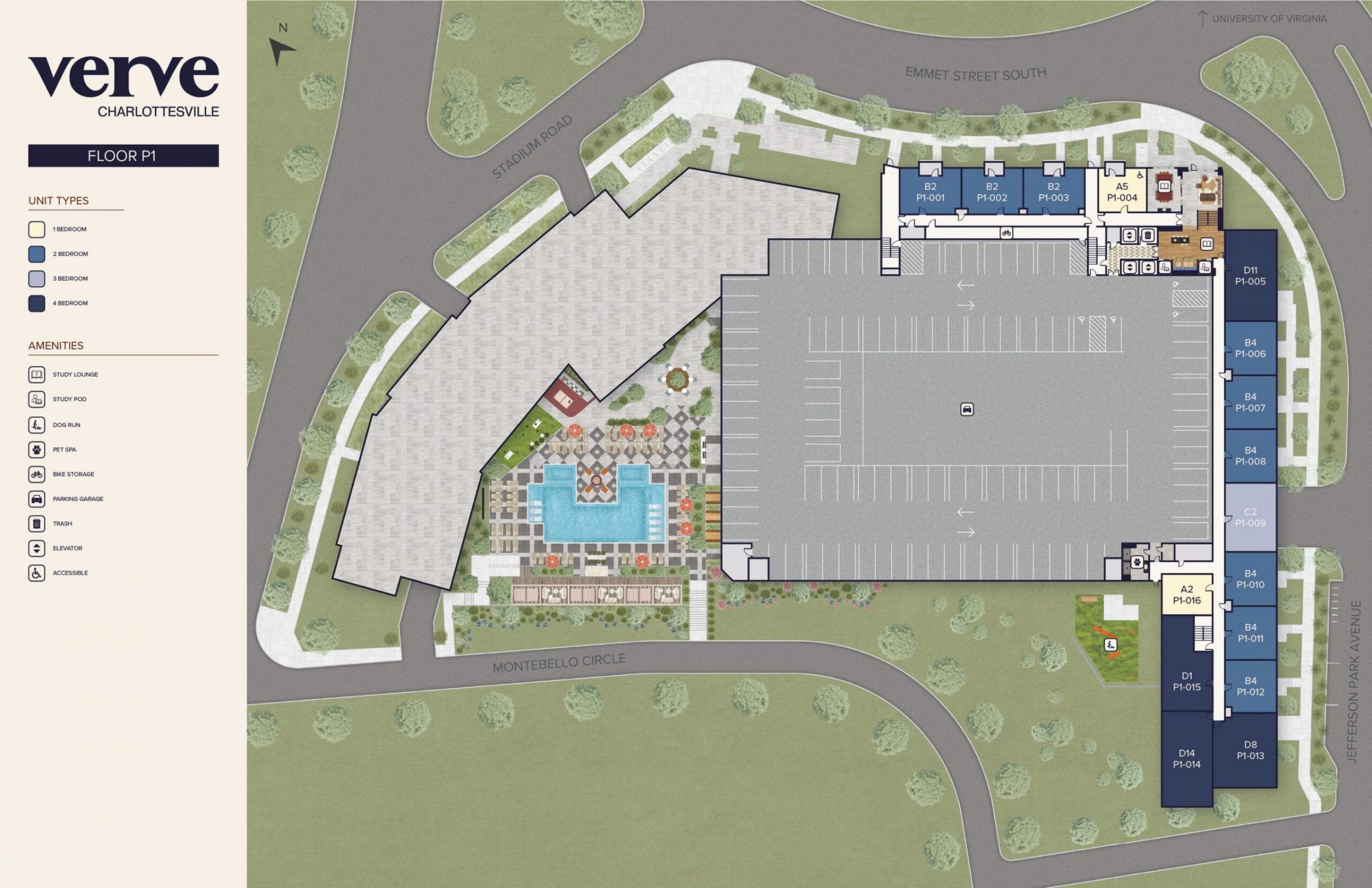 Verve Columbia floor plan level 1