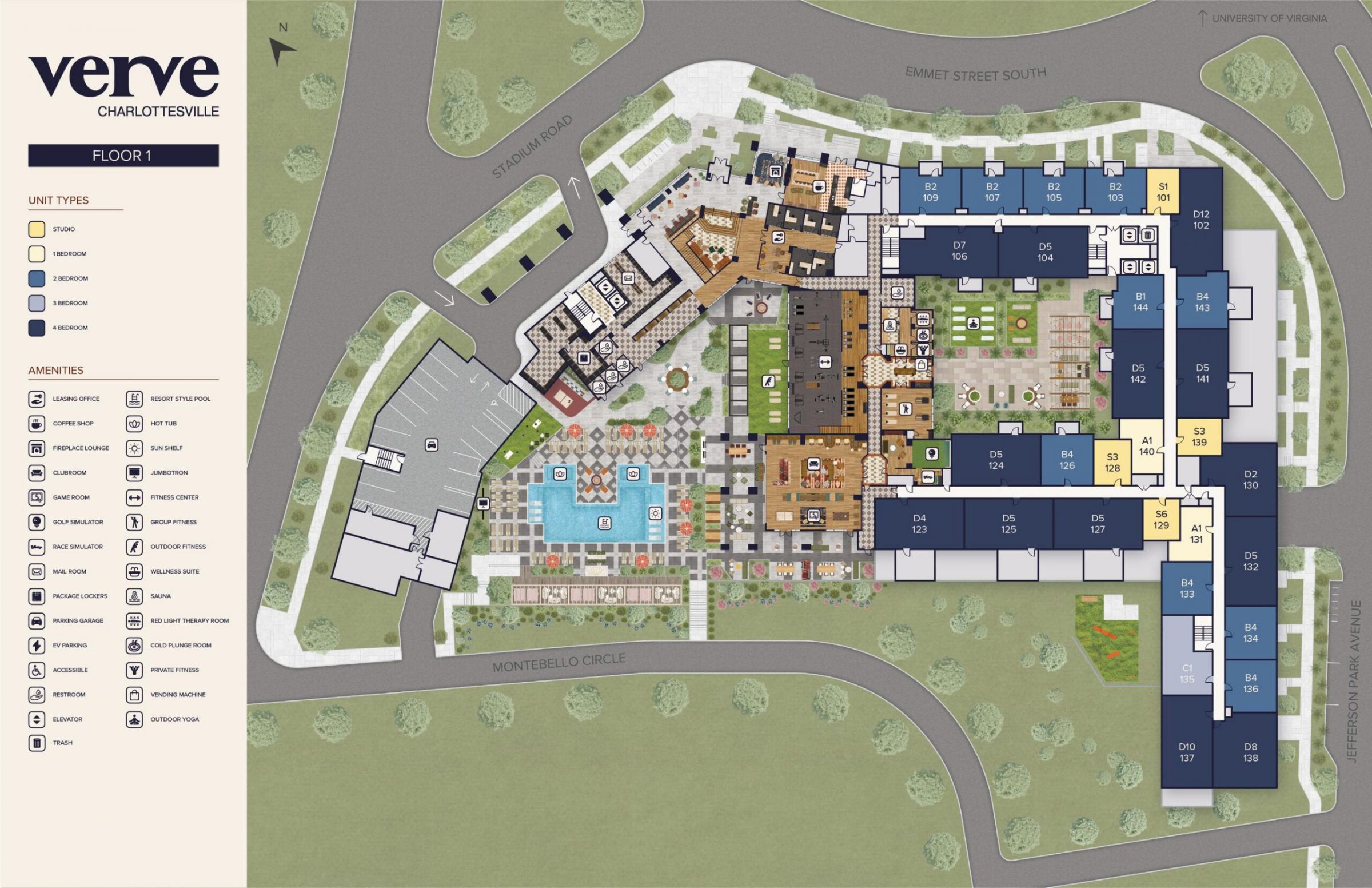 Verve Columbia floor plan level 1